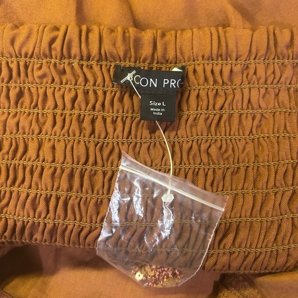 New Boston Proper Brown Embroidered Halter Dress, size large. - Picture 7 of 10